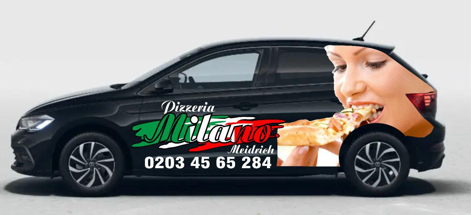 Pizzeria Milano Lieferfahrzeug Design