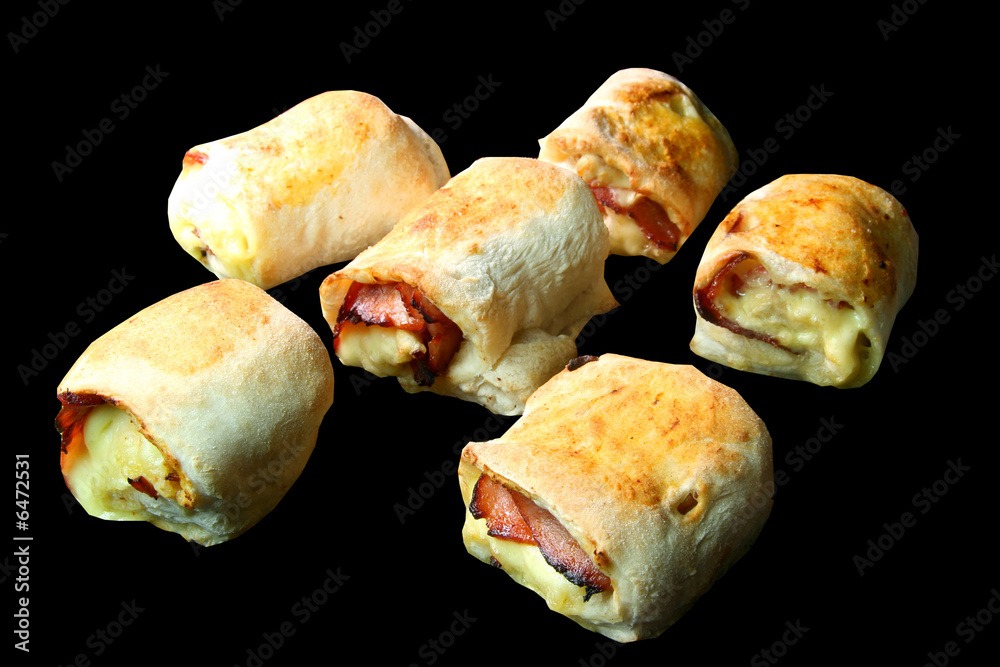 Pizzabrötchen Schinken & Salami
